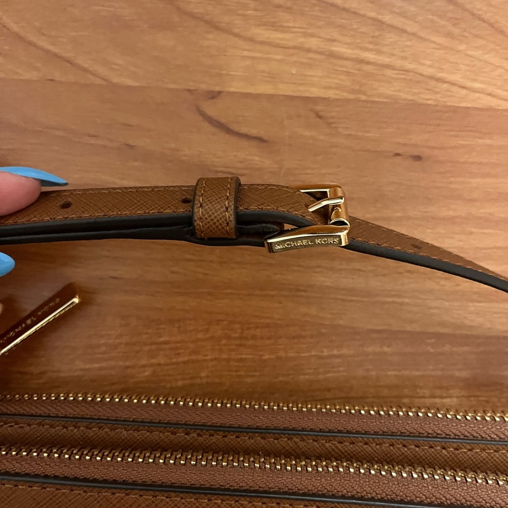 Michael Kors Brown Crossbody Bag with Gold Accents - Picture 2 of 5